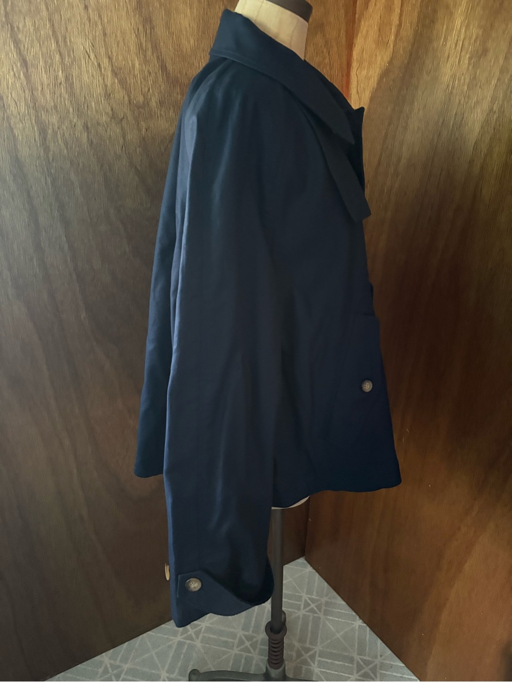 NEW POLO RALPH LAUREN SZ XL Navy Blue Cotton Twill Jacket Short Trench - Picture 5 of 11